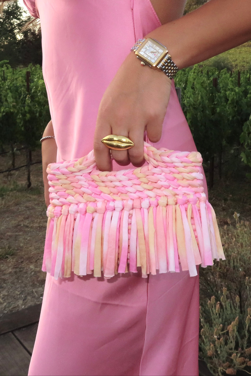 MINI CARRYALL WITH SKIRT FRINGE